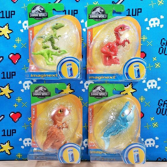 Fisher-Price Other - Fisher price Imaginext Jurassic World Dinosaur NEW Egg Set Lot of 4